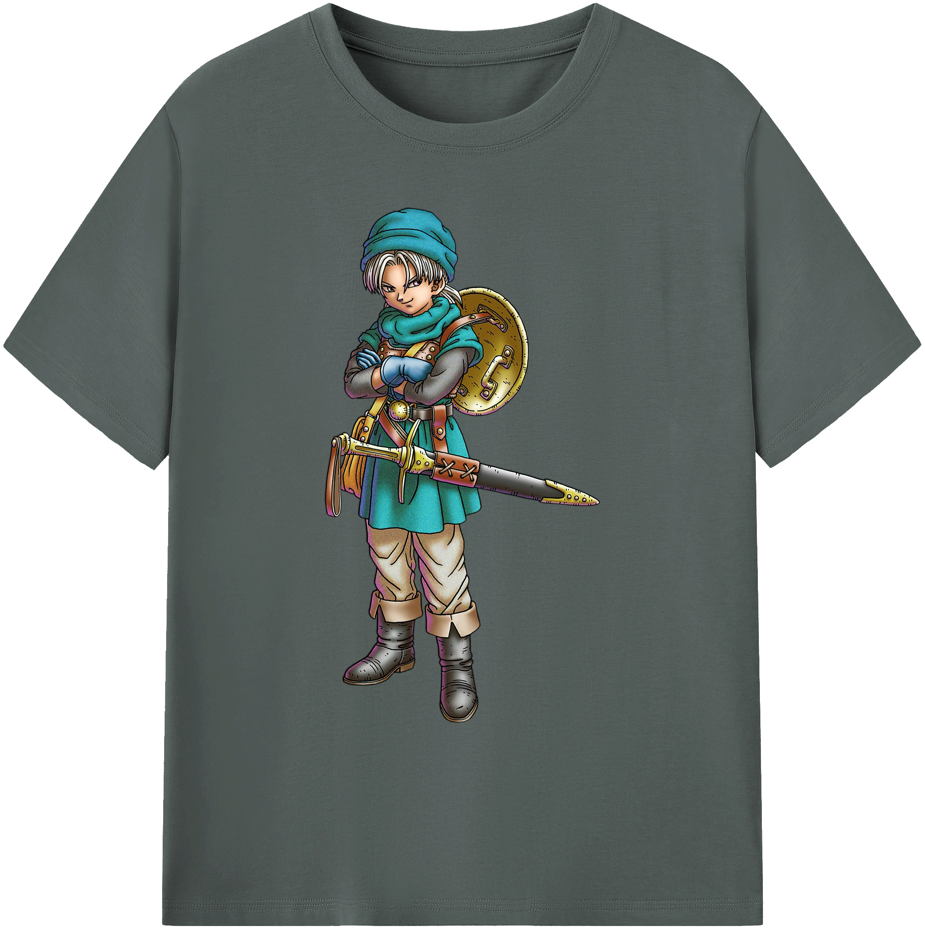 （画像用） ドラゴンクエスト Doragon Kuesuto Dragon Quest 綿100％ メンズ半袖Tシャツ｜肌触りやわらか＆通気性